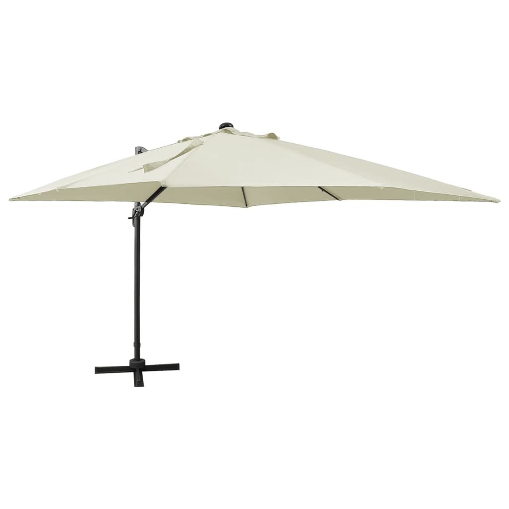 Parasol LED 300x300x258 cm, piaskowy