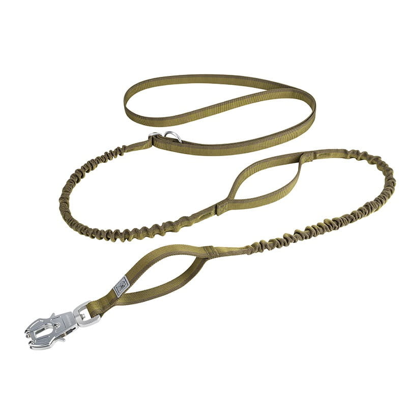 Smycz dla psa z amortyzatorem Winhyepet Multi Power khaki 2,7 m