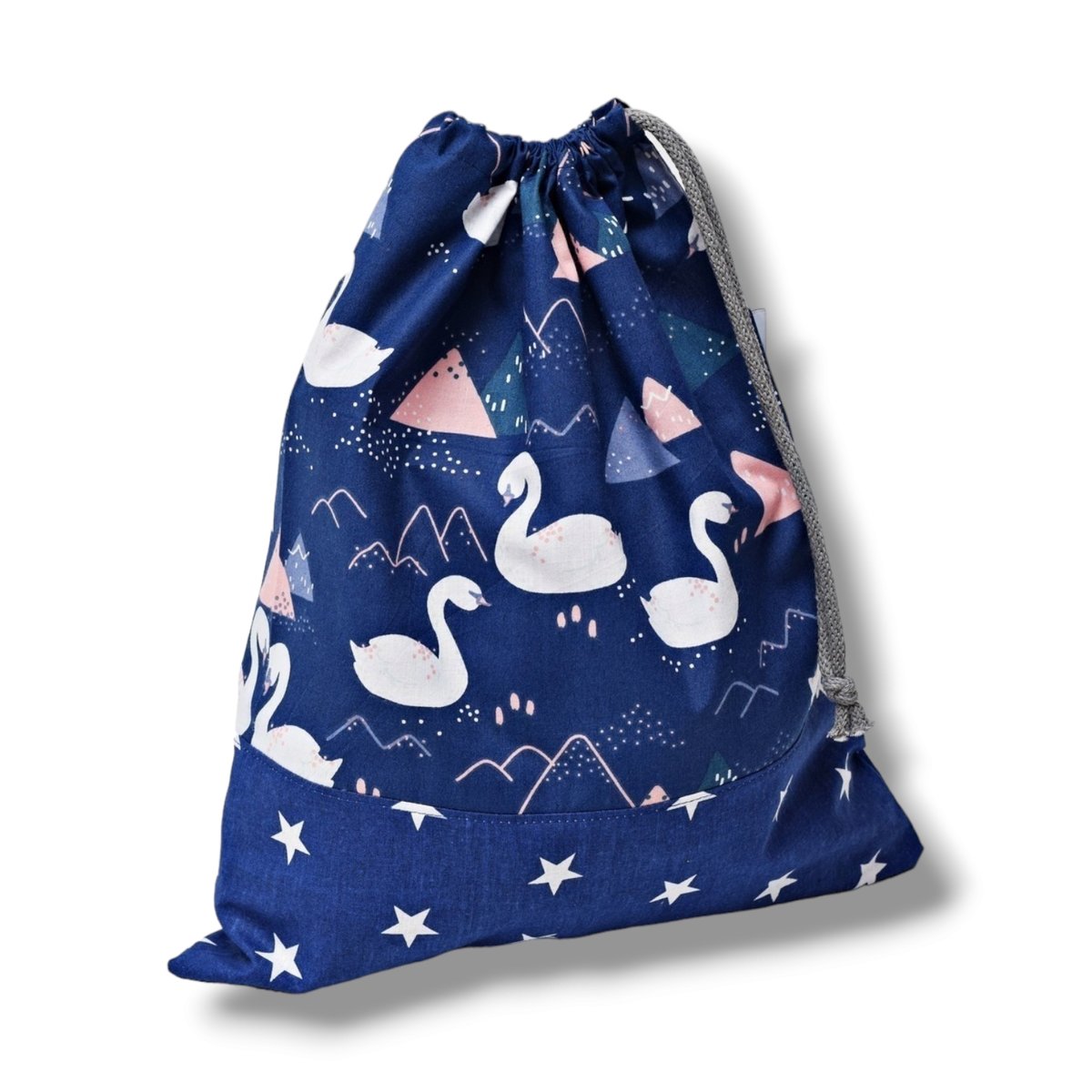 Worek na buty worek na kapcie do szkoły łabędzie z gwiazdami