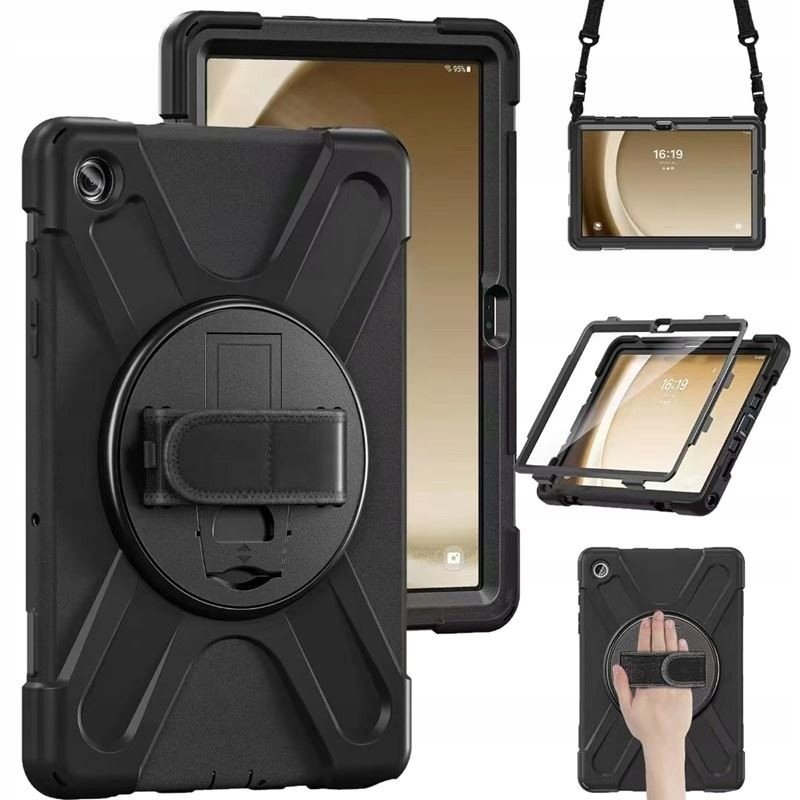ETUI do Samsung Galaxy Tab A9+ A9 Plus 5G X216 X210 11 cali SOLID 360 czarne Pokrowiec Obudowa Case Futerał