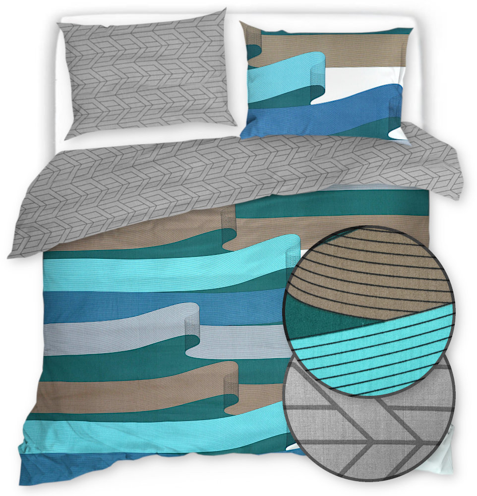 Pościel Elway 160X200 Satyna Bawełniana 20453