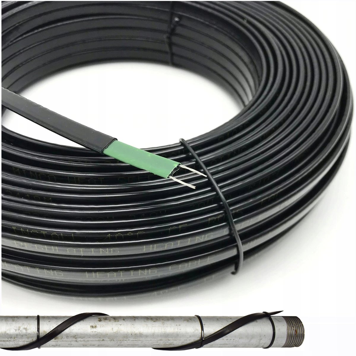 Kabel grzewczy 12V 20W/m 8mm samoregulujący 1 METR