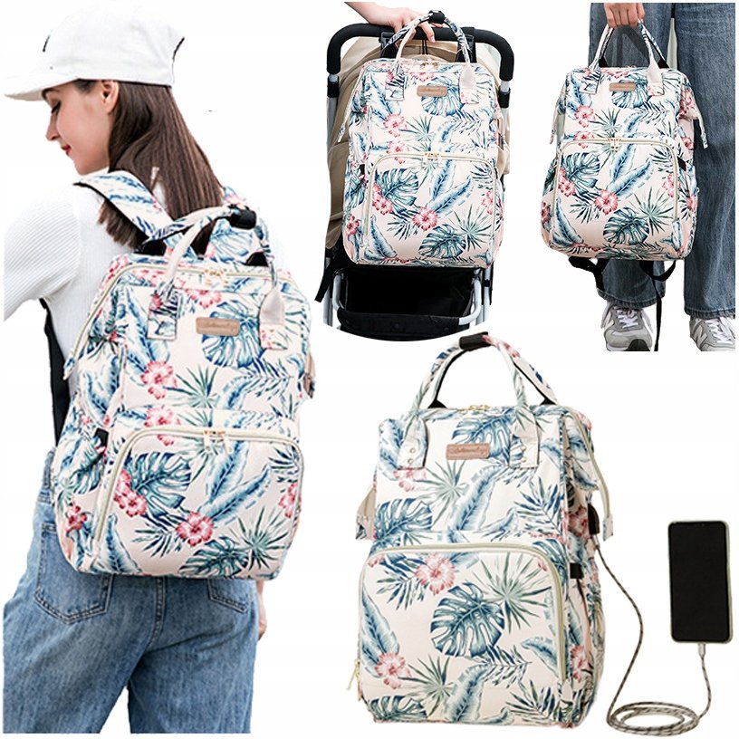 Torba Plecak do Wózka Organizer dla Mamy Taty 3w1