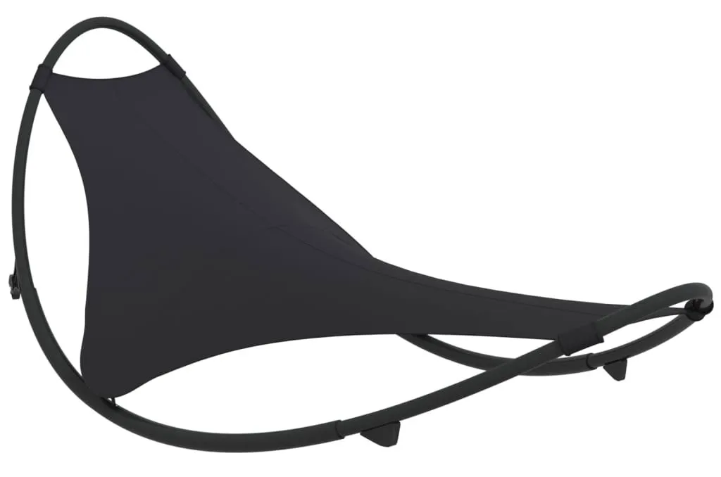 Elior Czarny leżak ogrodowy na biegunach F3-T74