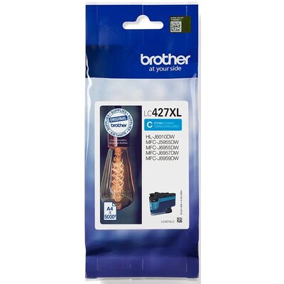 Brother LC-427-XL (LC427XLC) - oryginalny tusz, cyan LC427XLC