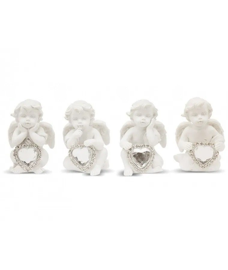 Figurka Aniołek Siedzący Z Serduszkiem Dekoracyjny Rzeźba Ozdoba Do Domu Ogrodu