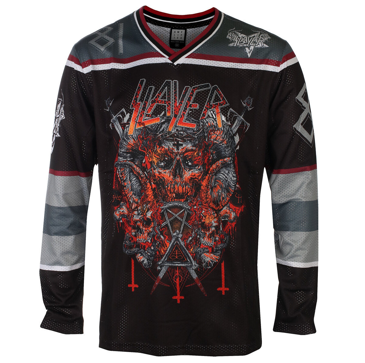 koszulka hokejowa SLAYER - SHOW NO MERCY z długim rękawem-XL