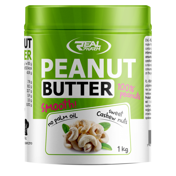 Real Pharm Peanut Butter Cashew 1000g Masło Orzechowe z Nerkowcami