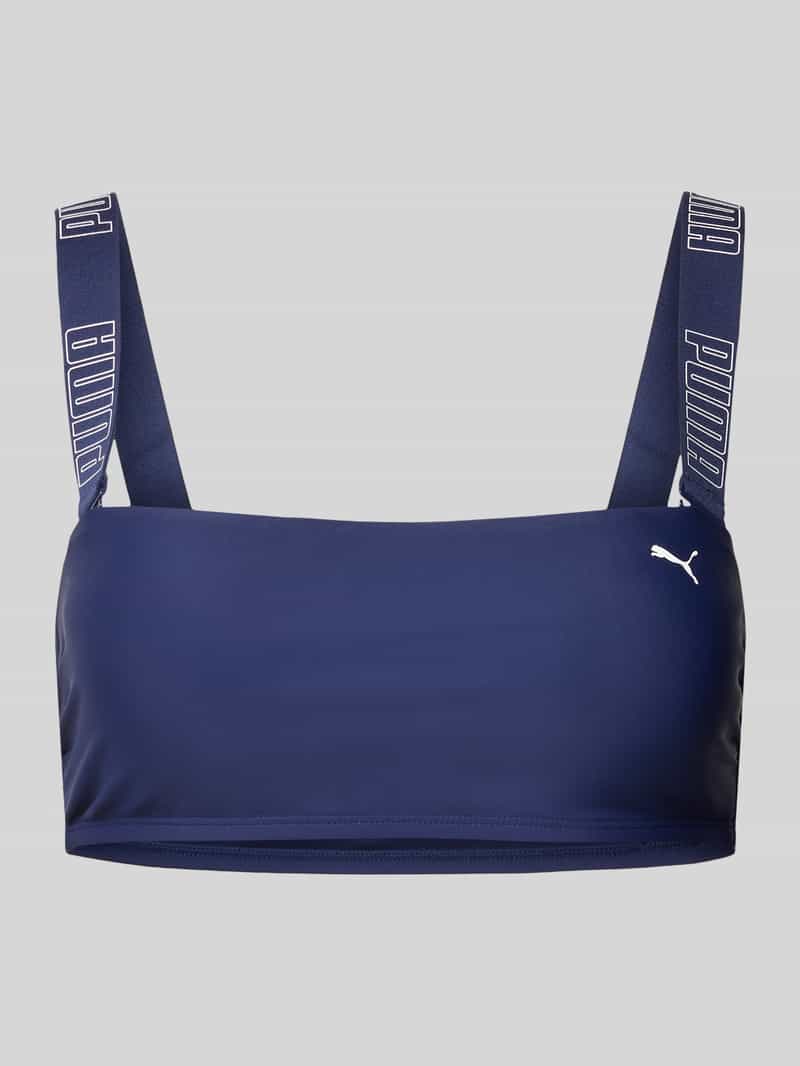 Top bikini z nadrukiem z logo