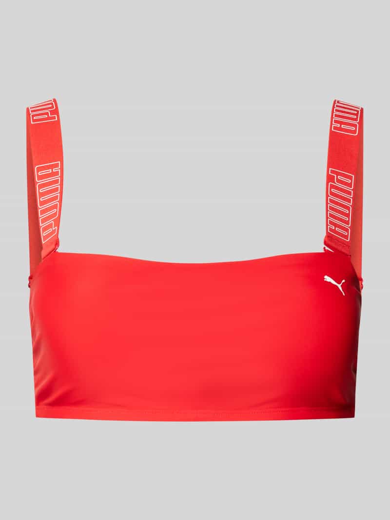 Top bikini z nadrukiem z logo