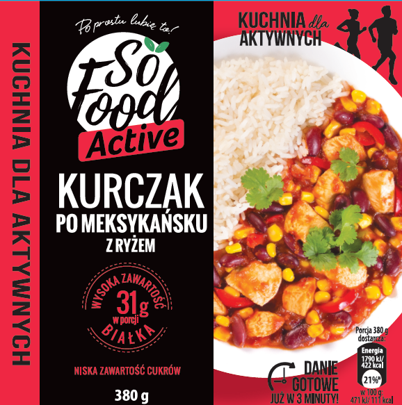 So Food Kurczak po meksykańsku z ryżem 380 g