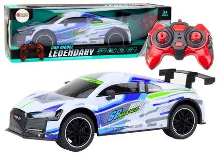 Auto sportowe RC 1:10 25km/h białe - Leantoys