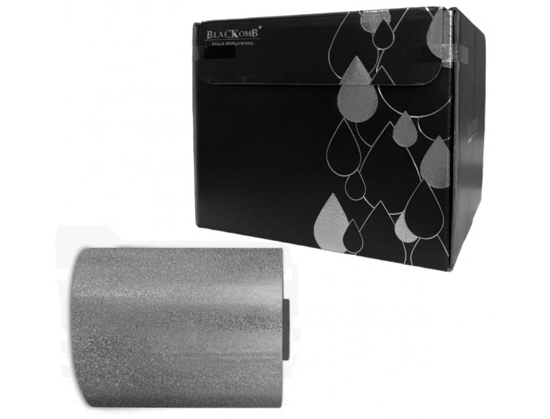 Poniks Folia Fryzjerska Aluminiowa Srebrna Ryflowana Embossed Rolka 100m Blackomb