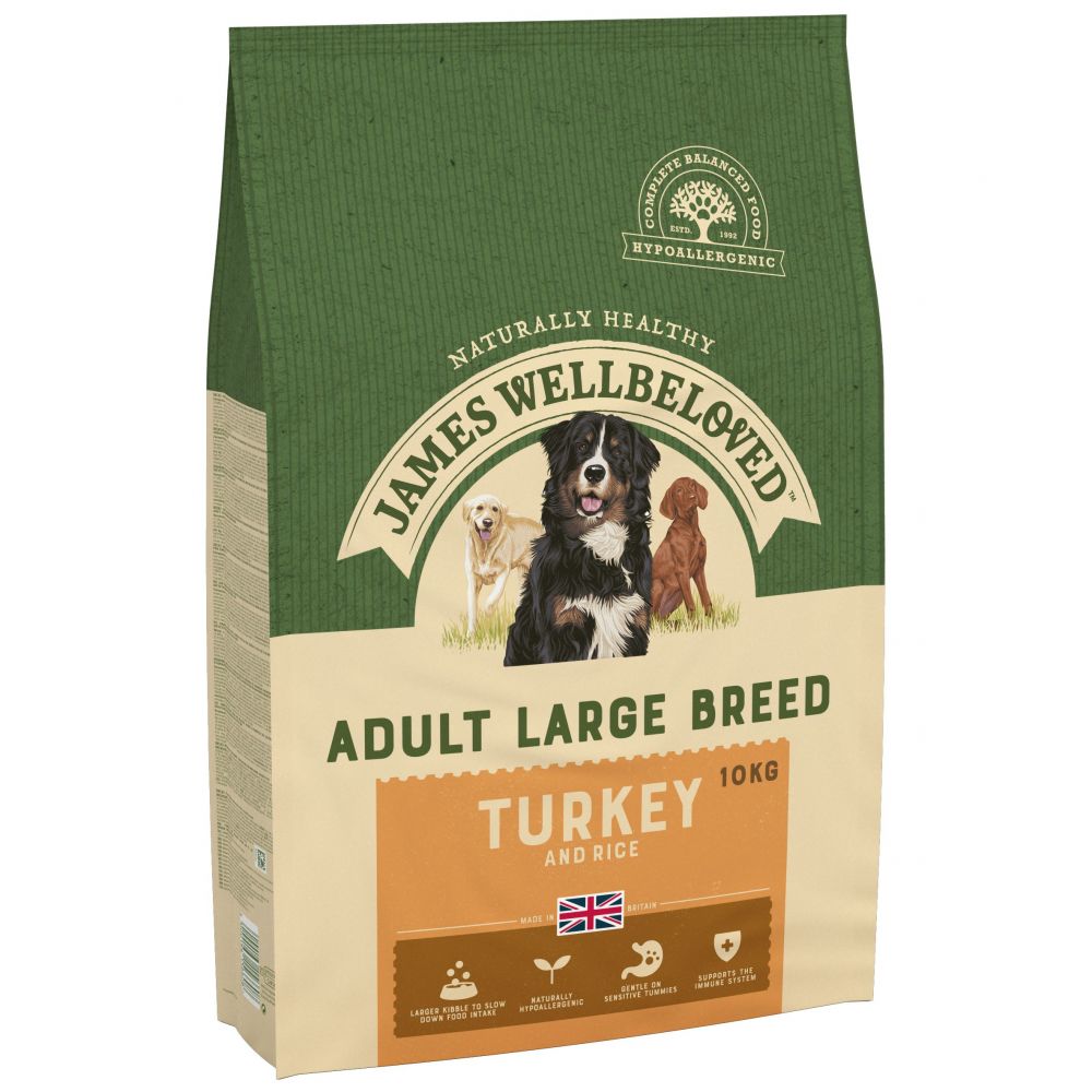 James Wellbeloved Adult Large Breed, indyk i ryż - 10 kg