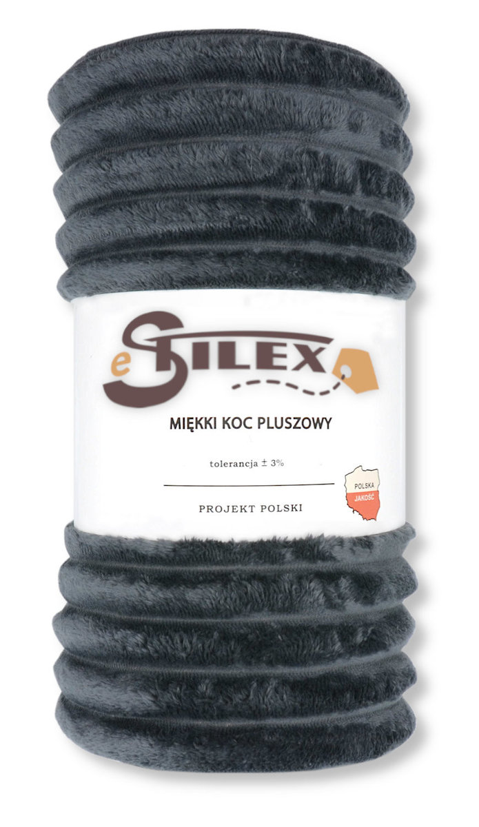 Miękki Koc Pluszowy 160X200 Pati Ciemny Szary