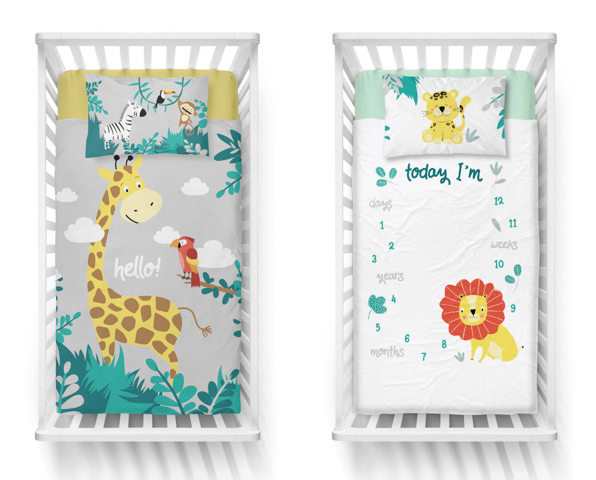 Pościel Dziecięca 100X135 Wesoła Dżungla 3945 B