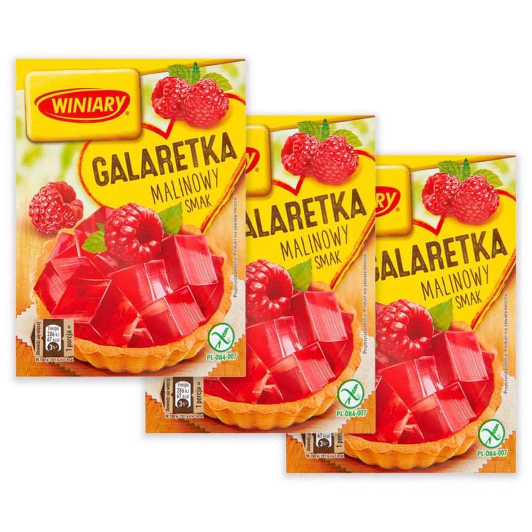 Winiary Galaretka malinowy smak 71 g x 3 sztuk