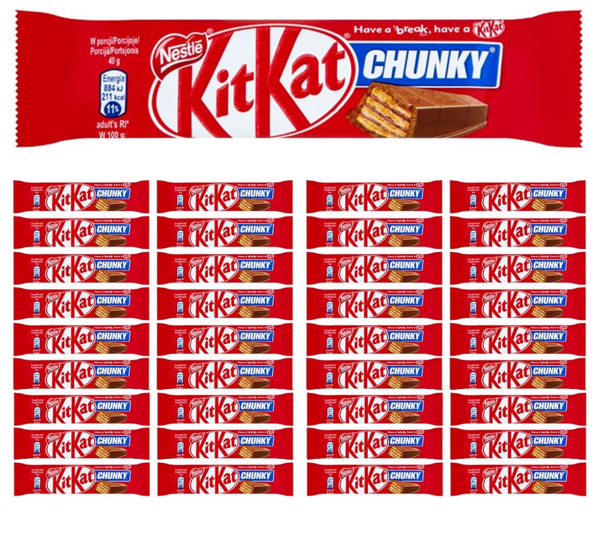 KitKat Chunky Paluszek waflowy w mlecznej czekoladzie 40 g x 36 sztuk