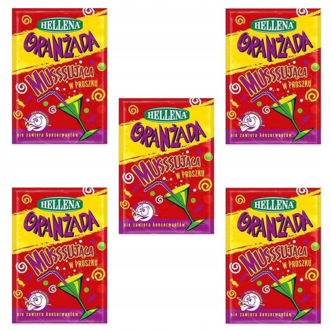 Hellena Oranżada w proszku czerwona 18g x 5 sztuk