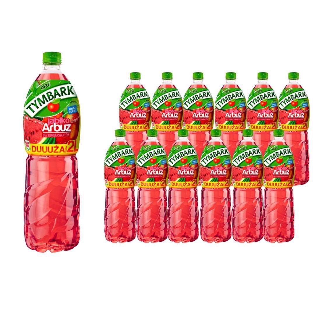 Tymbark Napój jabłko arbuz 2 l x 12 sztuk