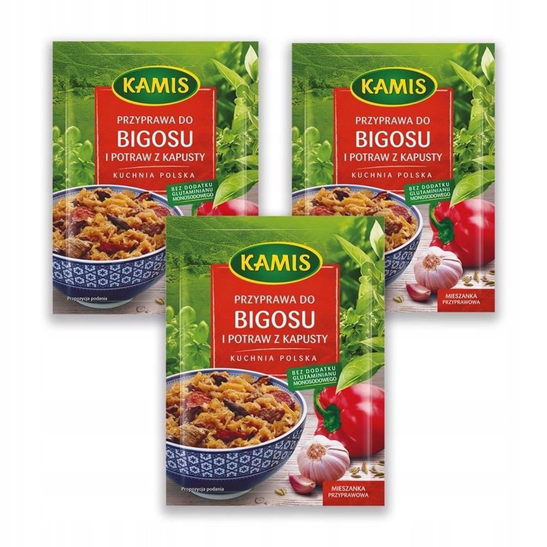 Kamis Kuchnia polska Przyprawa do bigosu i potraw z kapusty Mieszanka przyprawowa 20 g x 3 sztuk