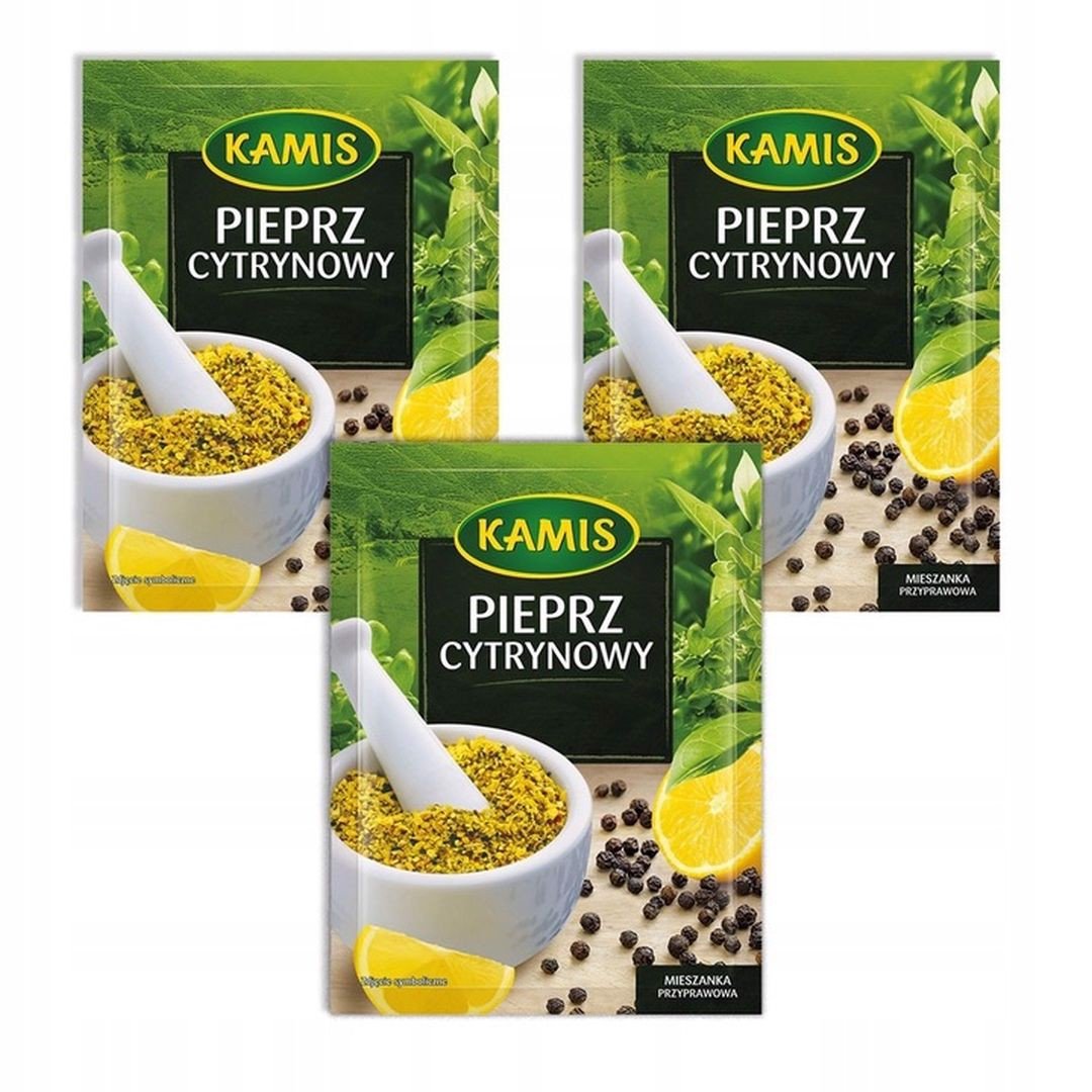 Kamis Pieprz cytrynowy Mieszanka przyprawowa 20 g x 3 sztuk