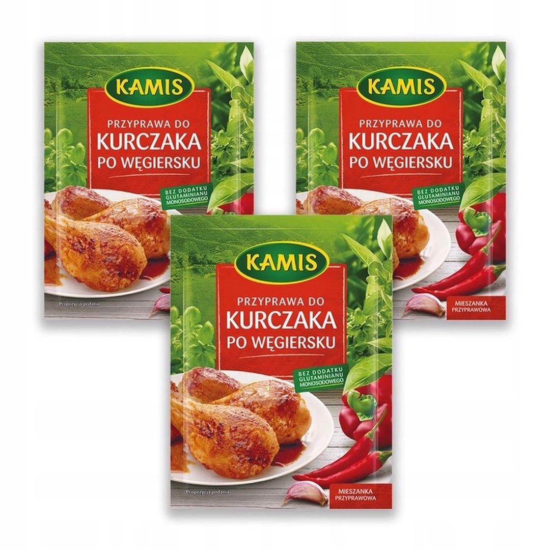 Kamis Przyprawa do kurczaka po węgiersku Mieszanka przyprawowa 25 g x 3 sztuk