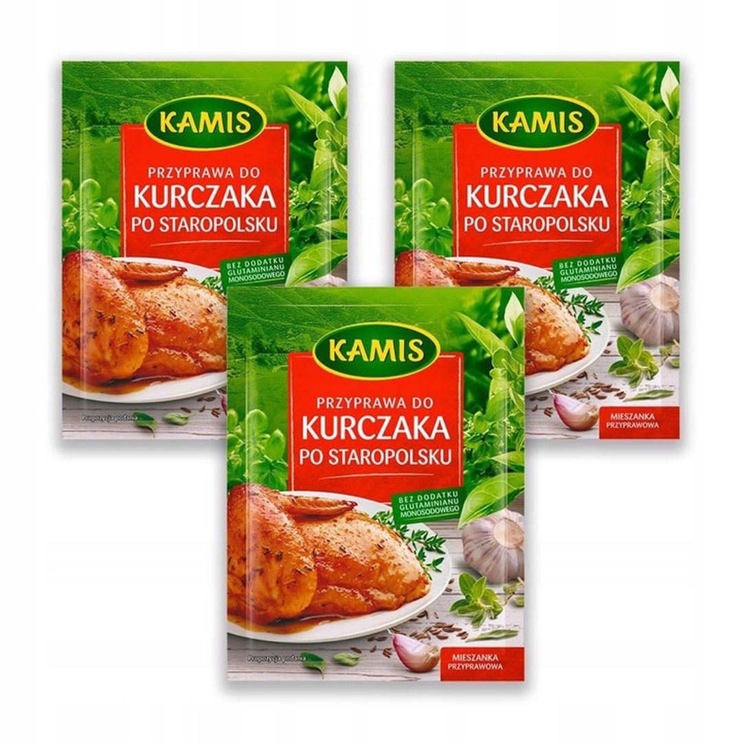 Kamis Przyprawa do kurczaka po staropolsku Mieszanka przyprawowa 25 g x 3 sztuk
