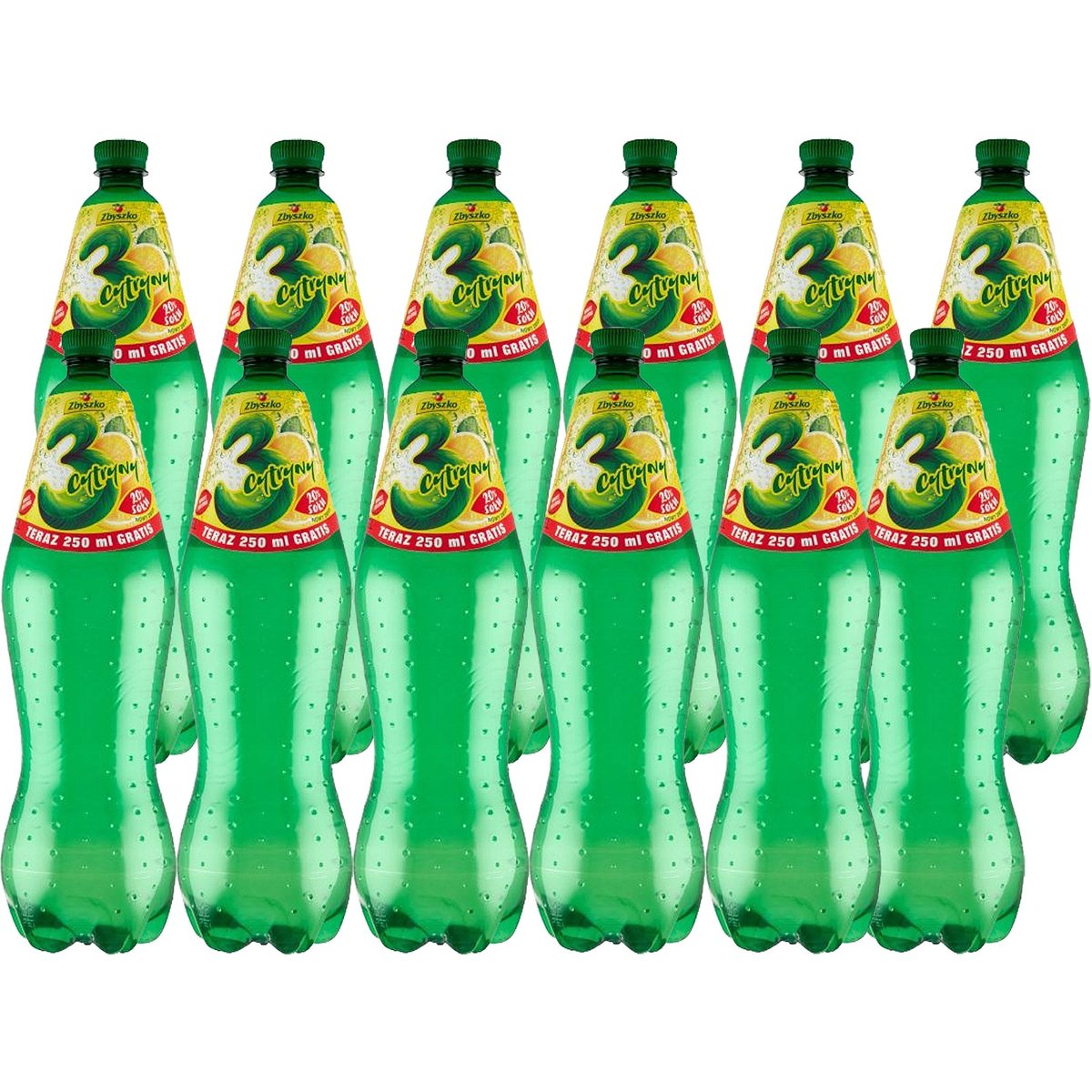 Zbyszko Napój gazowany 3 cytryny 1,75 l x 12 sztuk