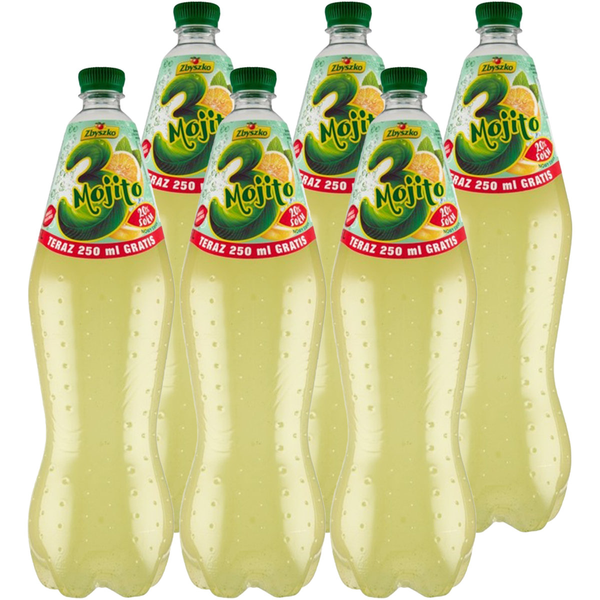 Zbyszko Napój gazowany 3 mojito 1,75 l x 6 sztuk