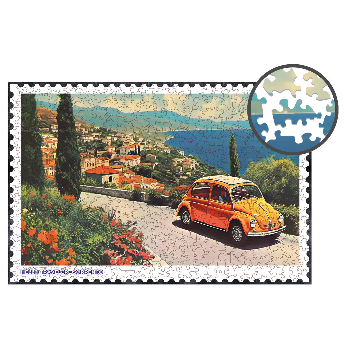 Drewniane Puzzle Milliwood - Hello Traveler – Sorrento 51x34 - 500 El.