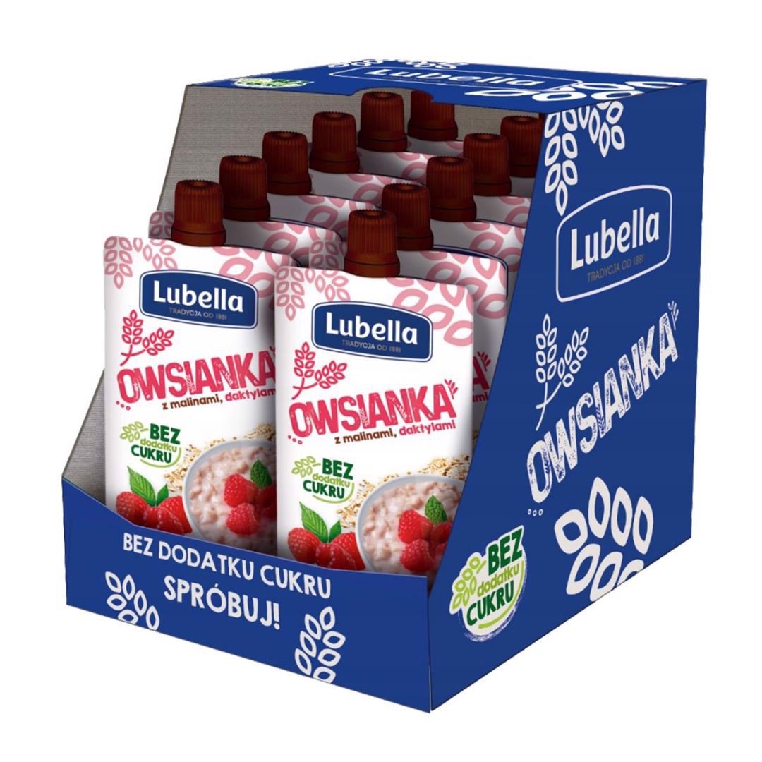 Lubella Mus Owsianka z Malinami & Daktylami 100g x 12 sztuk