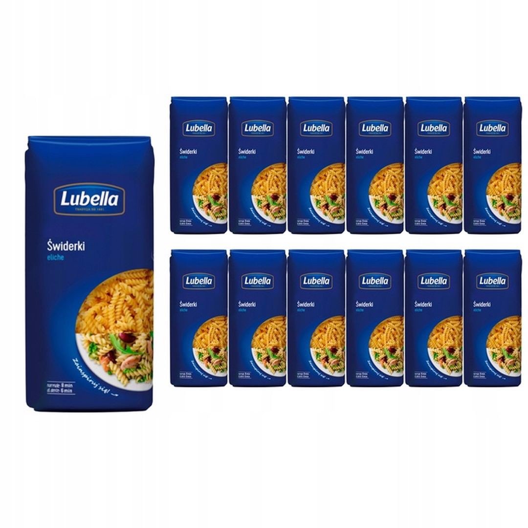 Lubella Makaron świderki 400 g x 12 sztuk