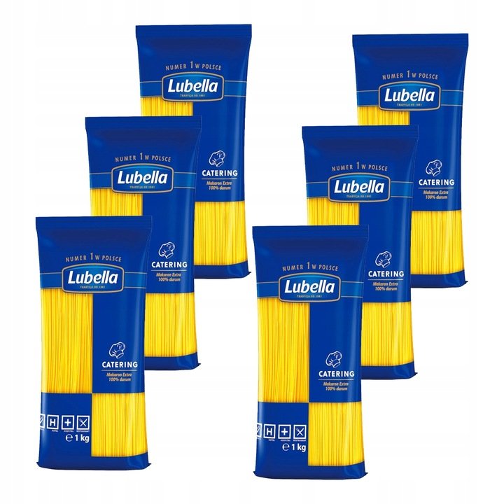 Lubella Catering Makaron spaghetti 1 kg x 6 sztuk