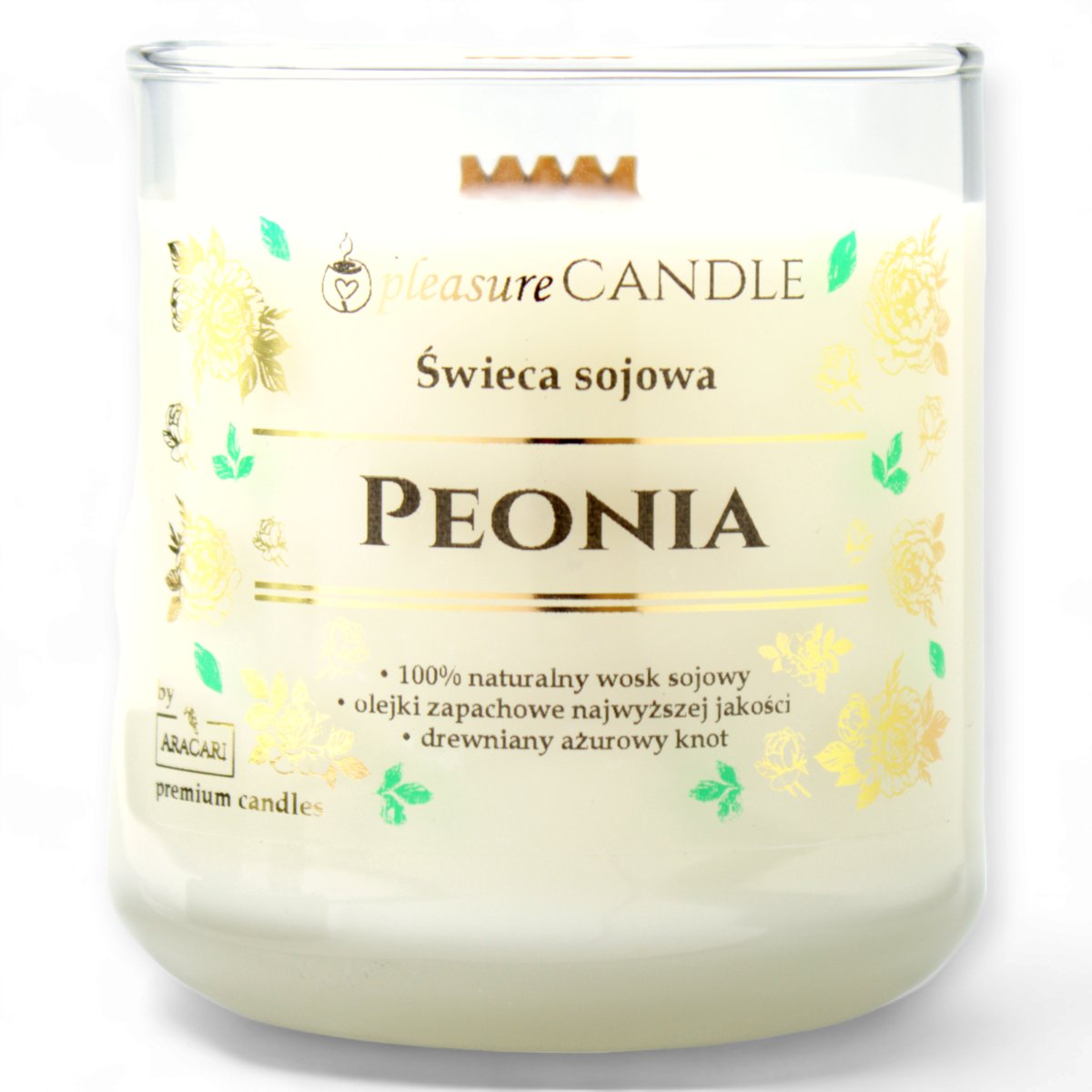 PEONIA - Sojowa świeca zapachowa pleasureCANDLE