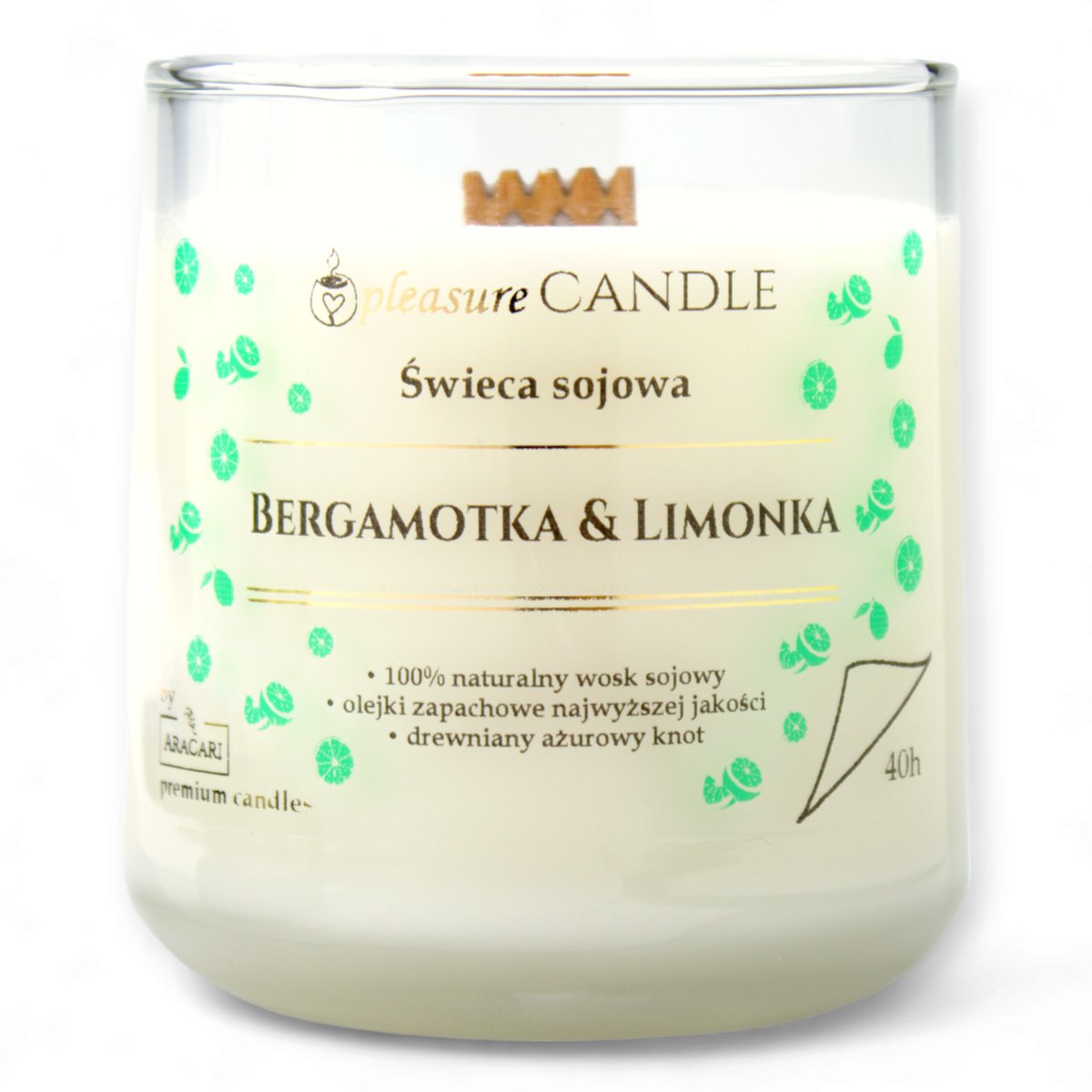 BERGAMOTKA & LIMONKA - Sojowa świeca zapachowa pleasureCANDLE