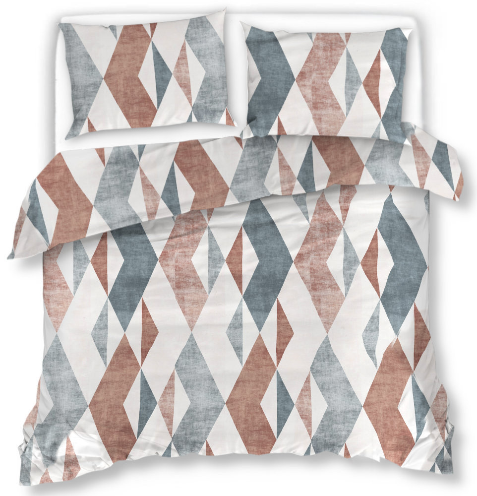 Pościel Satynowa 200X220 Trójkąty 2694