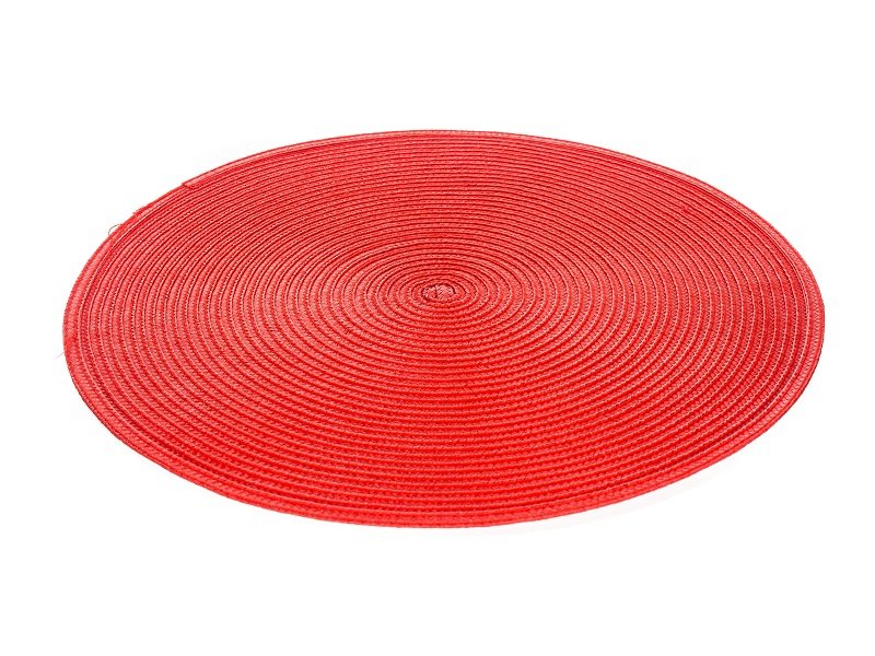 Podkładka obiadowa do jadalni okrągła Tondo 38 cm czerwona