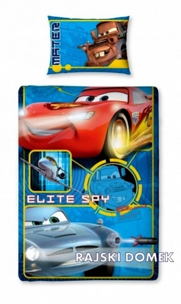 Cars Auta Samochody Disney Pościel 140x200 poszewka dziecięca z bawełna