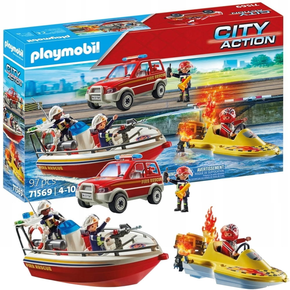 Playmobil City Action 71569 Akcja Straży Pożarnej Na Wodzie