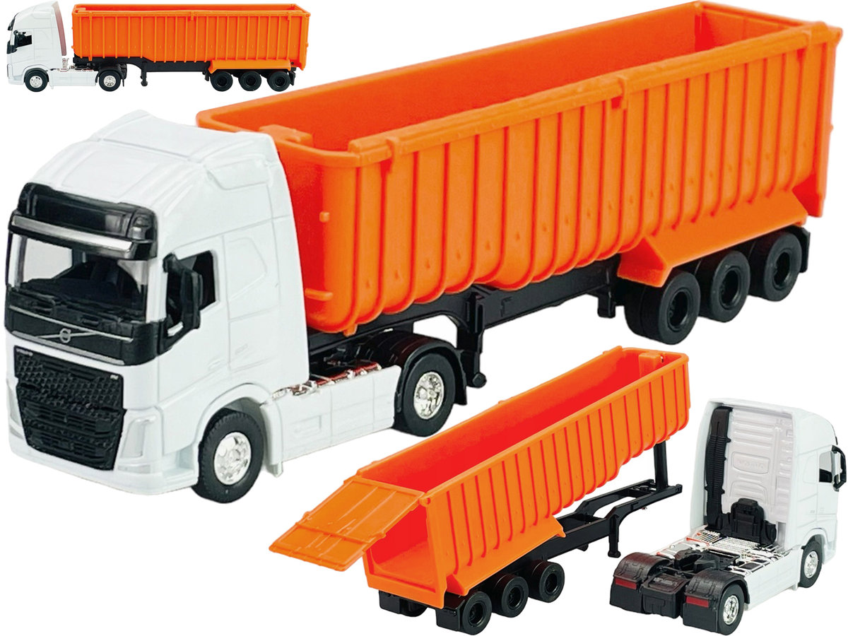 WELLY MODEL METALOWY Volvo FH CIĘŻARÓWKA Wywrotka TIR 1:64 CIĄGNIK