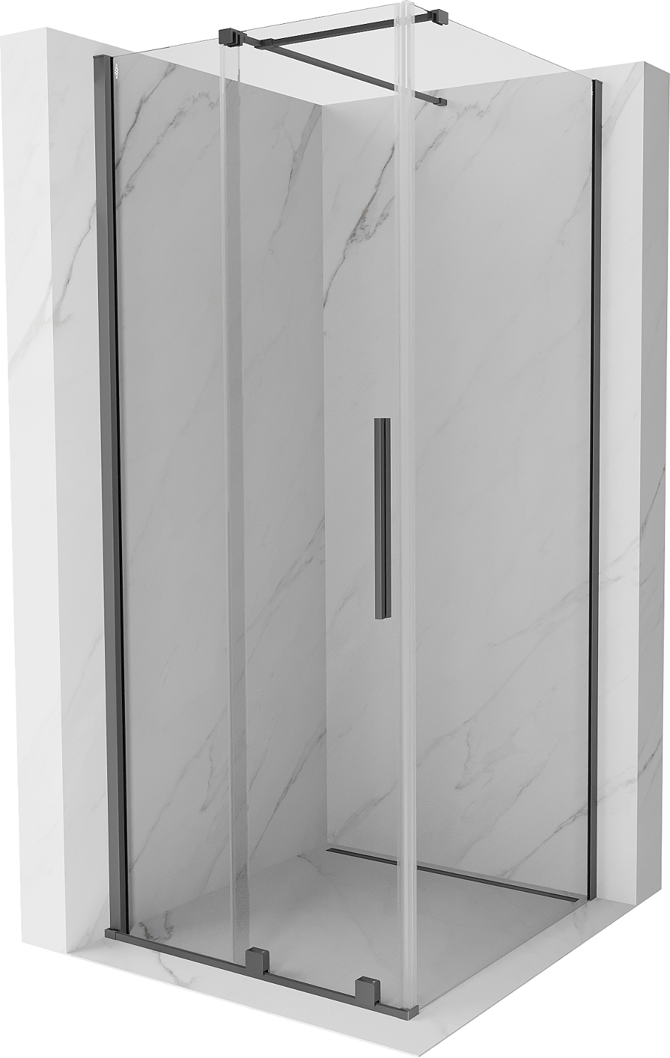 Mexen Velar kabina prysznicowa rozsuwana 120x120 cm, transparent, gun metal - 871-120-120-01-95
