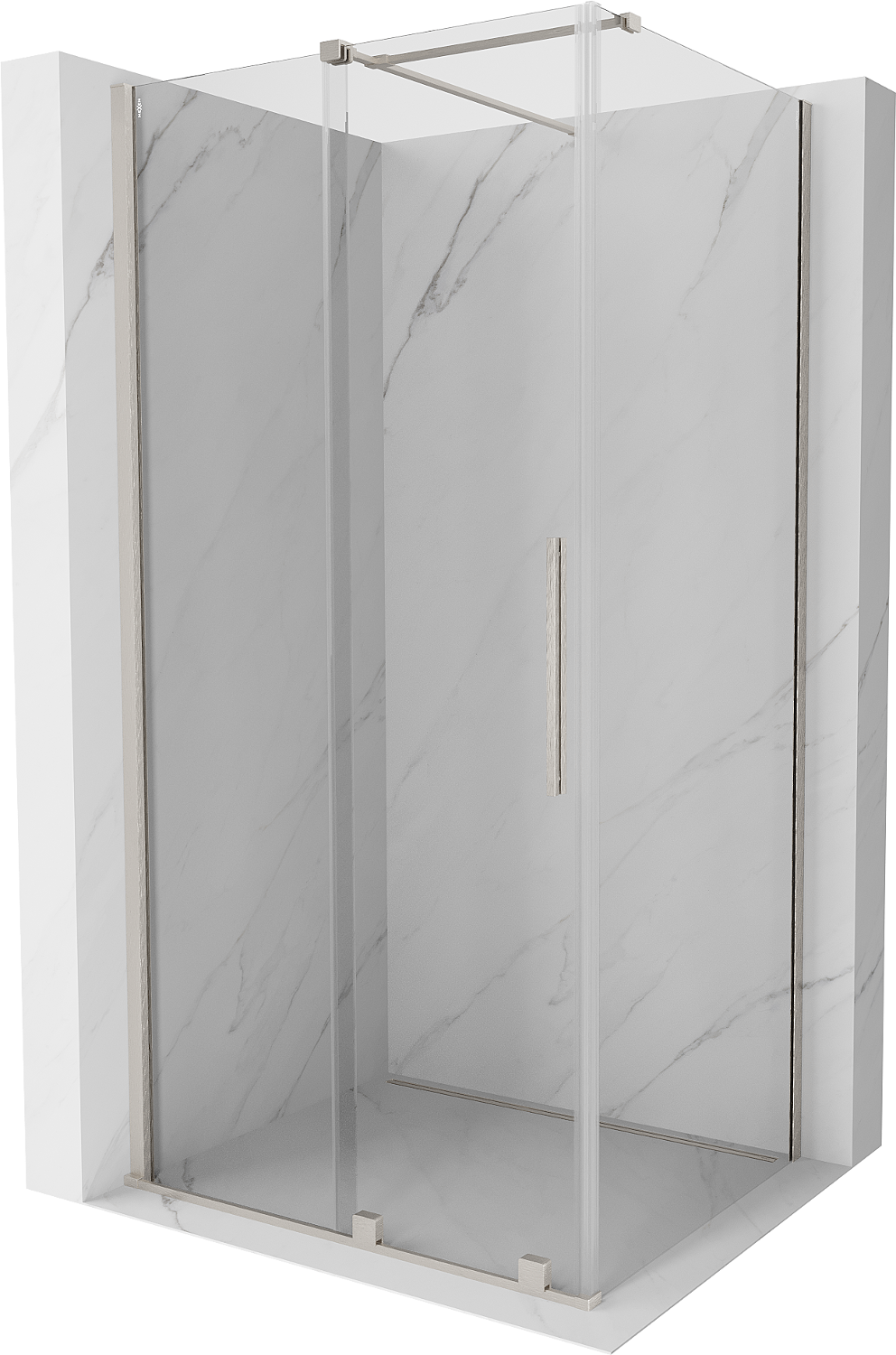 Mexen Velar kabina prysznicowa rozsuwana 100x75 cm, transparent, nikiel szczotkowany - 871-100-075-01-97