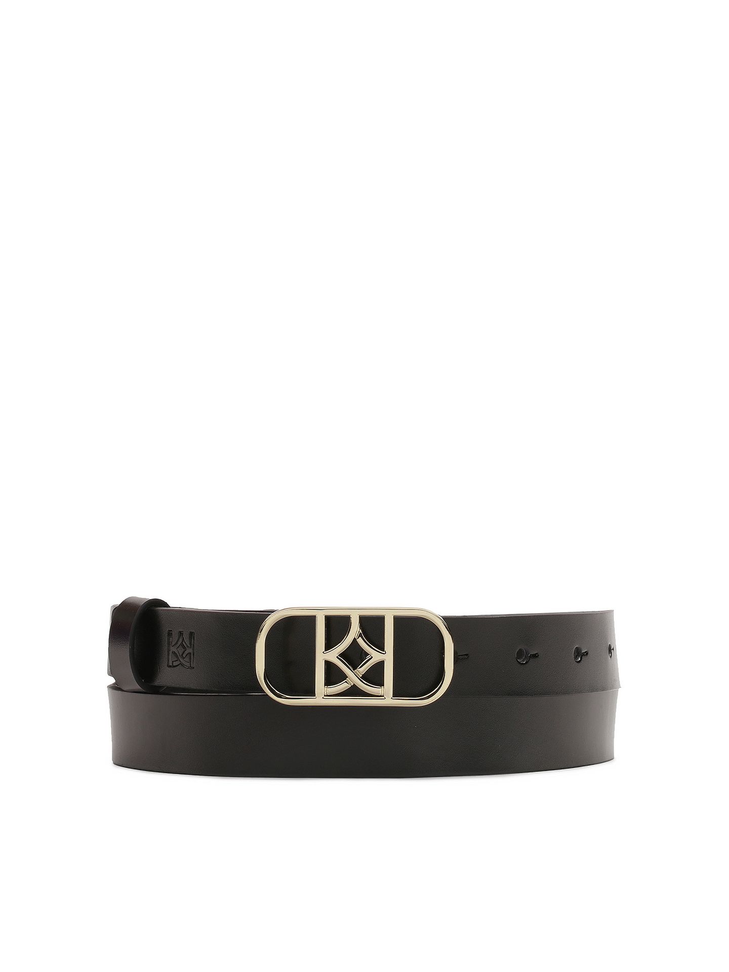 Elegancki wąski pasek z logowaną klamrą