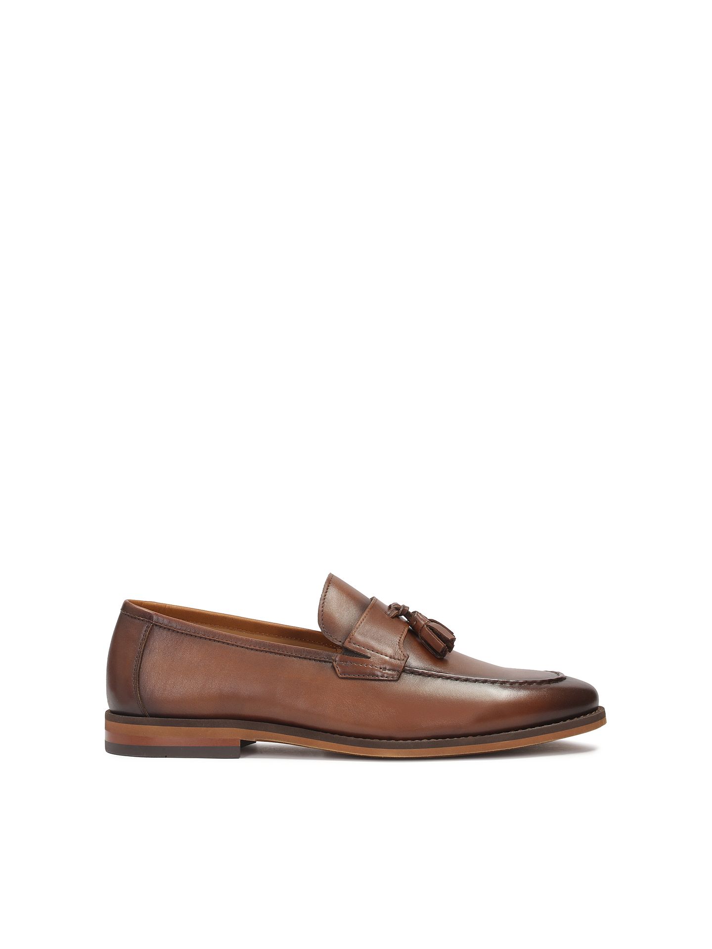 Casualowe loafersy męskie skórzane