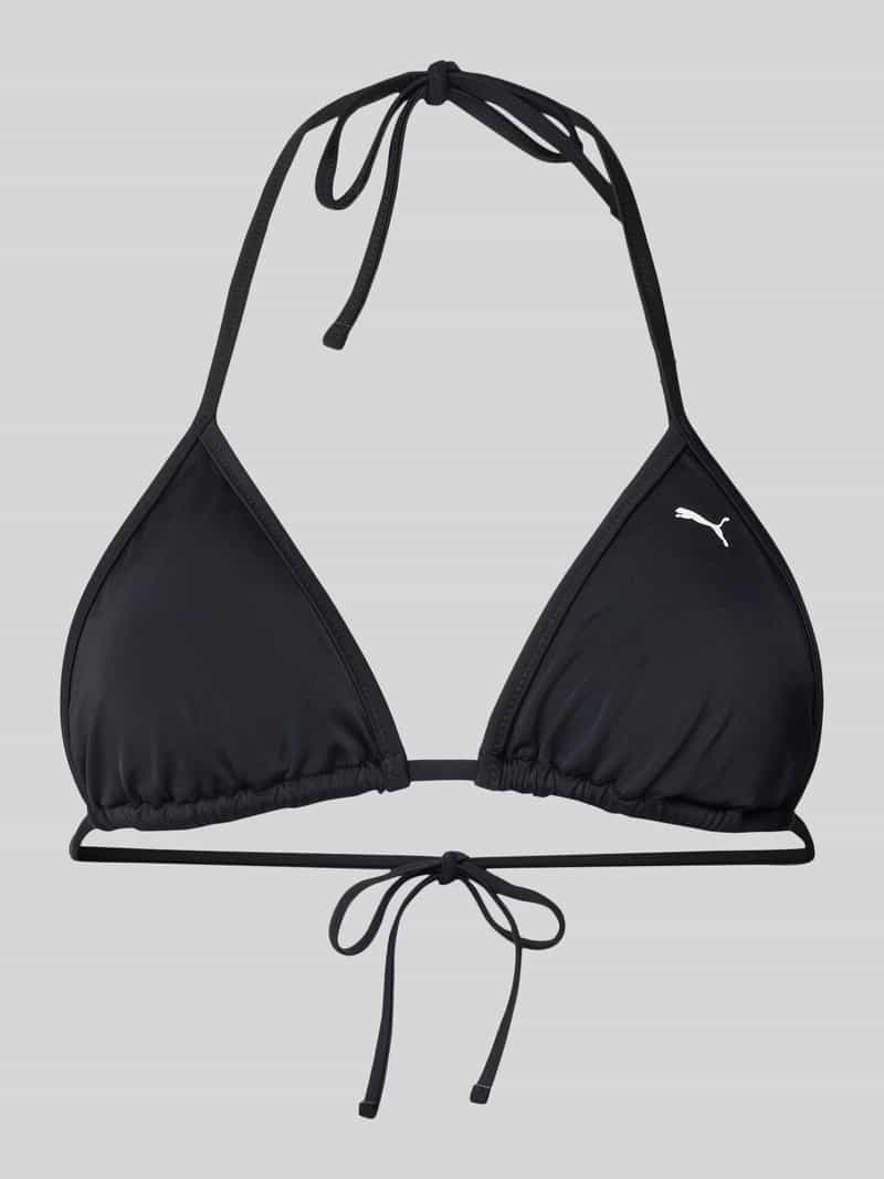 Top bikini z nadrukiem z logo