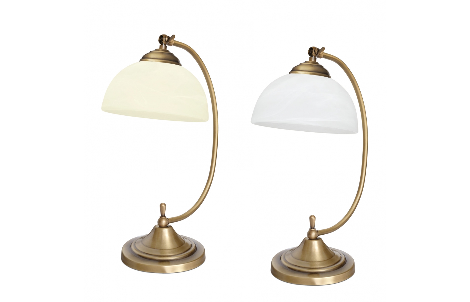 Patynowana lampa stołowa z mosiądzu C-B1C