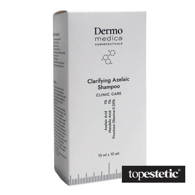 Dermomedica Clarifying Azelaic Shampoo Travel Szampon oczyszczający z kwasem azelainowym, migdałowym i piroktolaminą 10 x 10 ml