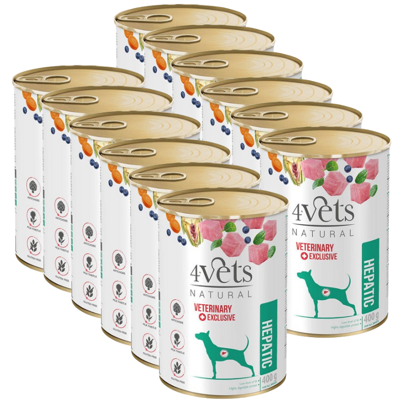 4Vets dla psów Hepatic 12x400g