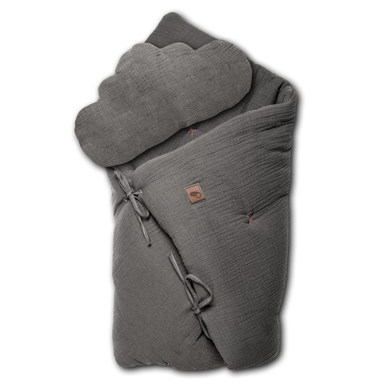 Hi Little One - Kołderka z podusią i Rożek z oddychającej bawełny organicznej GOTS QUILT BABY HORN IRON